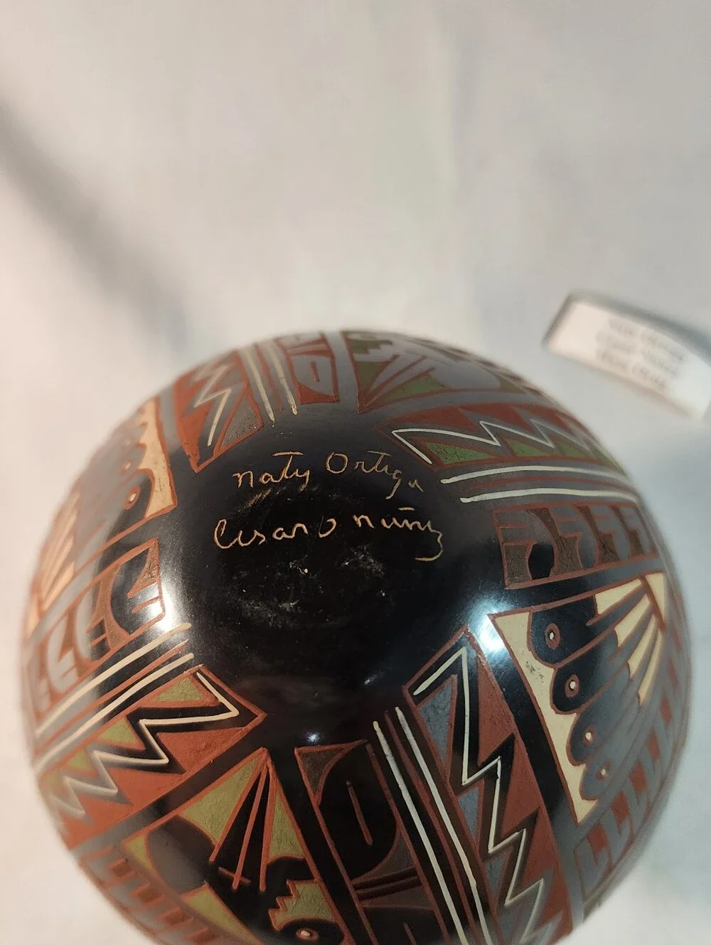 Handcrafted Olla, Mata Ortiz Pottery by Naty Ortega and Cesar Nunez